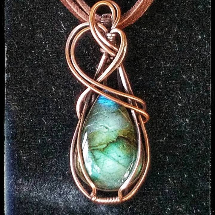 Hand Wire Wrapped Pendants in Pure Antiqued Copper for wholesale by 365 Jewelry