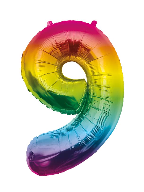 Foil Balloon 86 cm- no.9 Rainbow for wholesale by PD Party