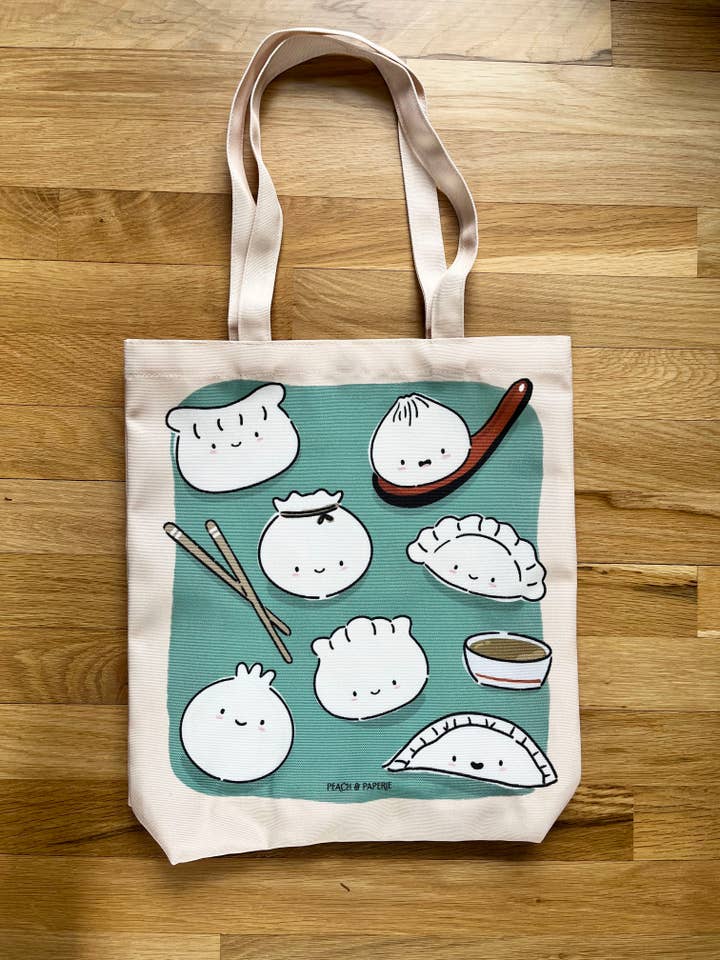 Dumpling Tote Bag for wholesale by peach & paperie