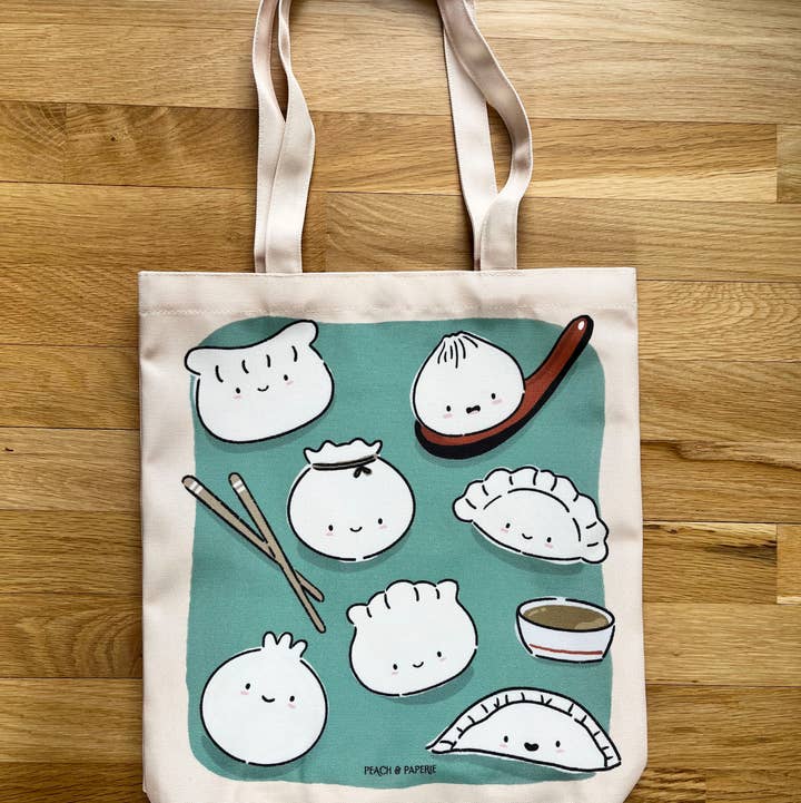 peach & paperie - Wholesale Tote Bag - Unisex - Dumpling Tote Bag