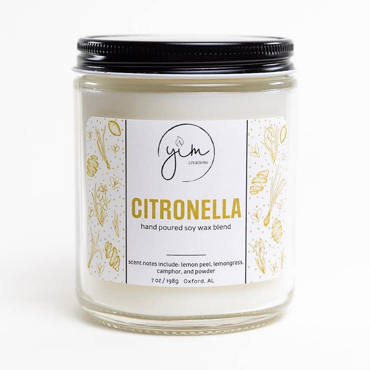 Bougie 7 oz à la citronnelle pour la vente par Yim Creations