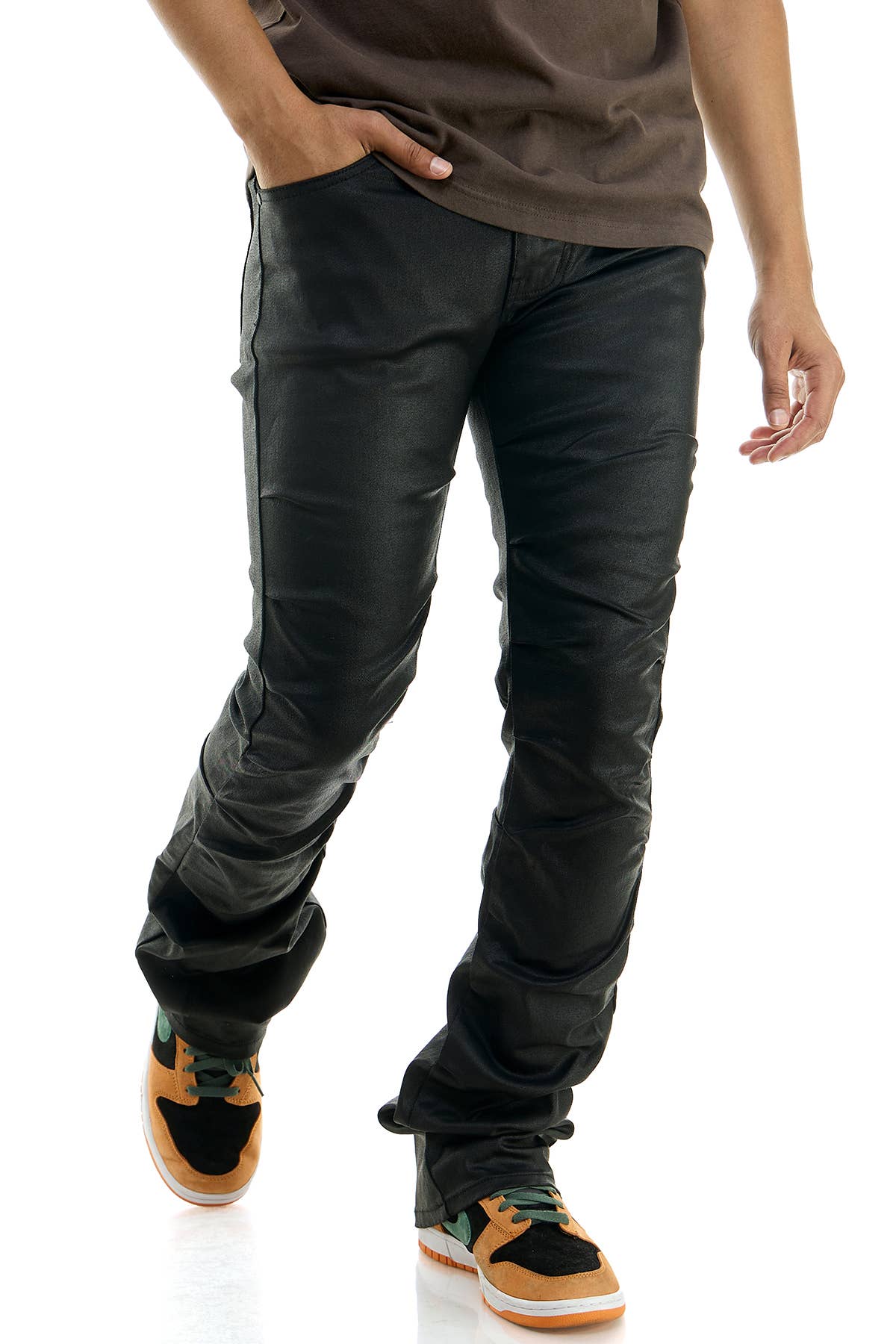 KDNK – wholesale Pants – Men's – WAXED PLEAT FLARE PANTS3