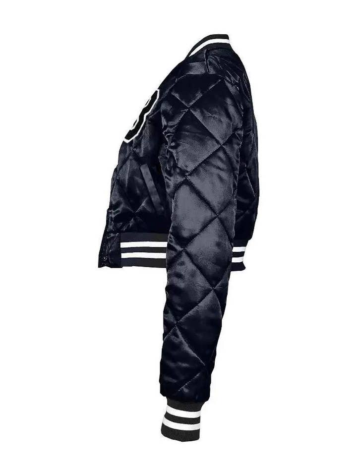 Flarix - Wholesale Bomber Jacket - Women's - letter patch quilted puffer bomber jacket12