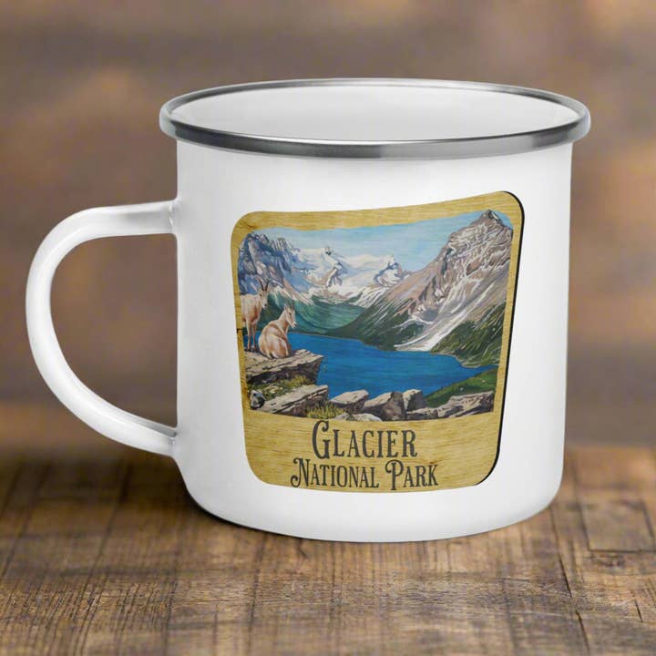 Glacier National Park Skilt Lejrbål Krus for engroshandel hos Parks Apparel