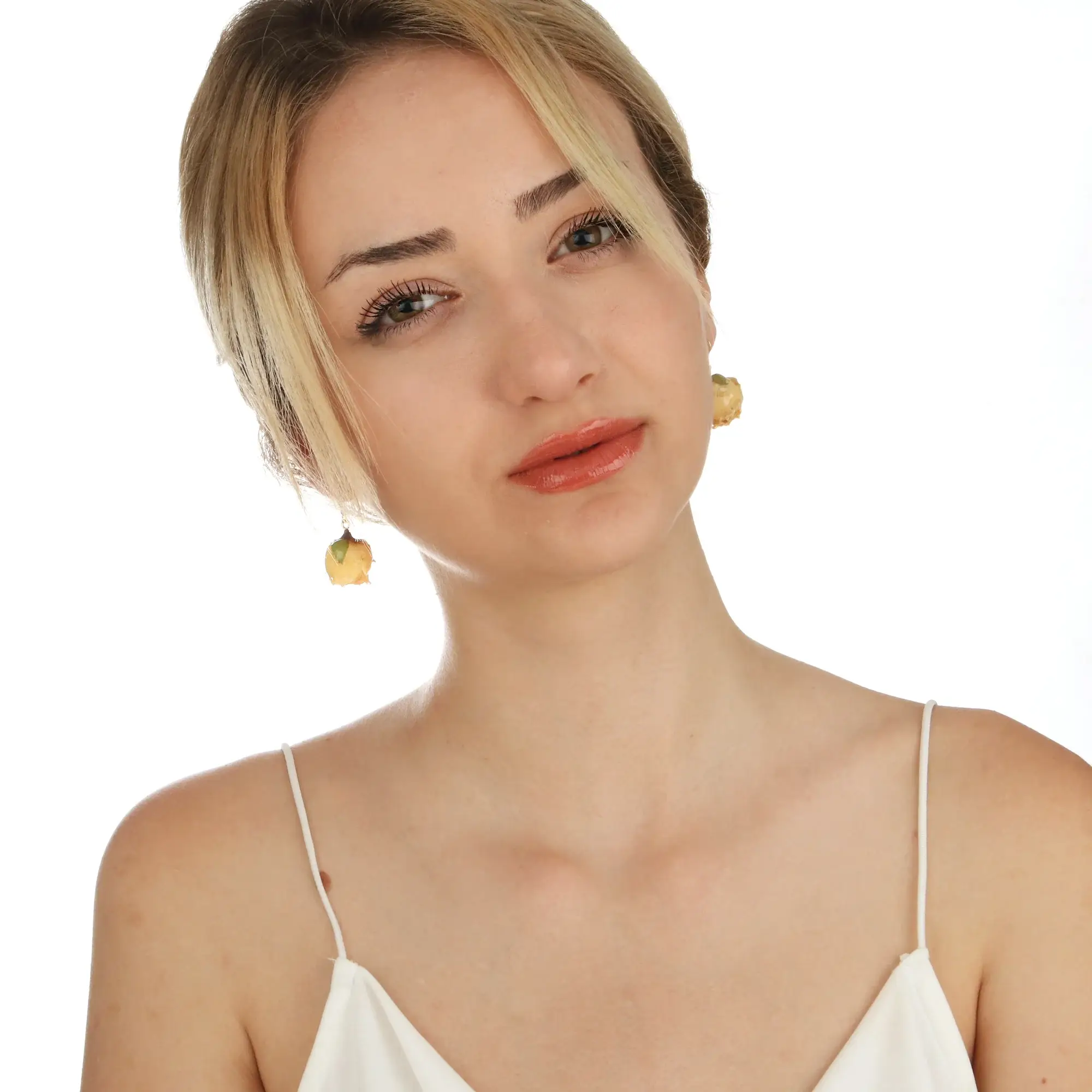 MadamLili – Brincos de argola por atacado – Brincos dourados de prata 925 com rosas verdadeiras-OHR925-1279