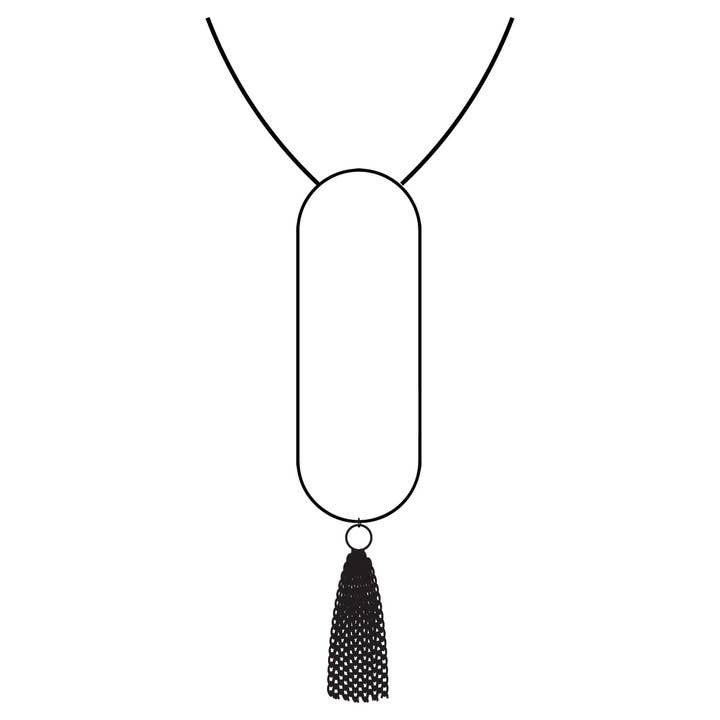Bar Tassel Necklace for wholesale by Material+Movement