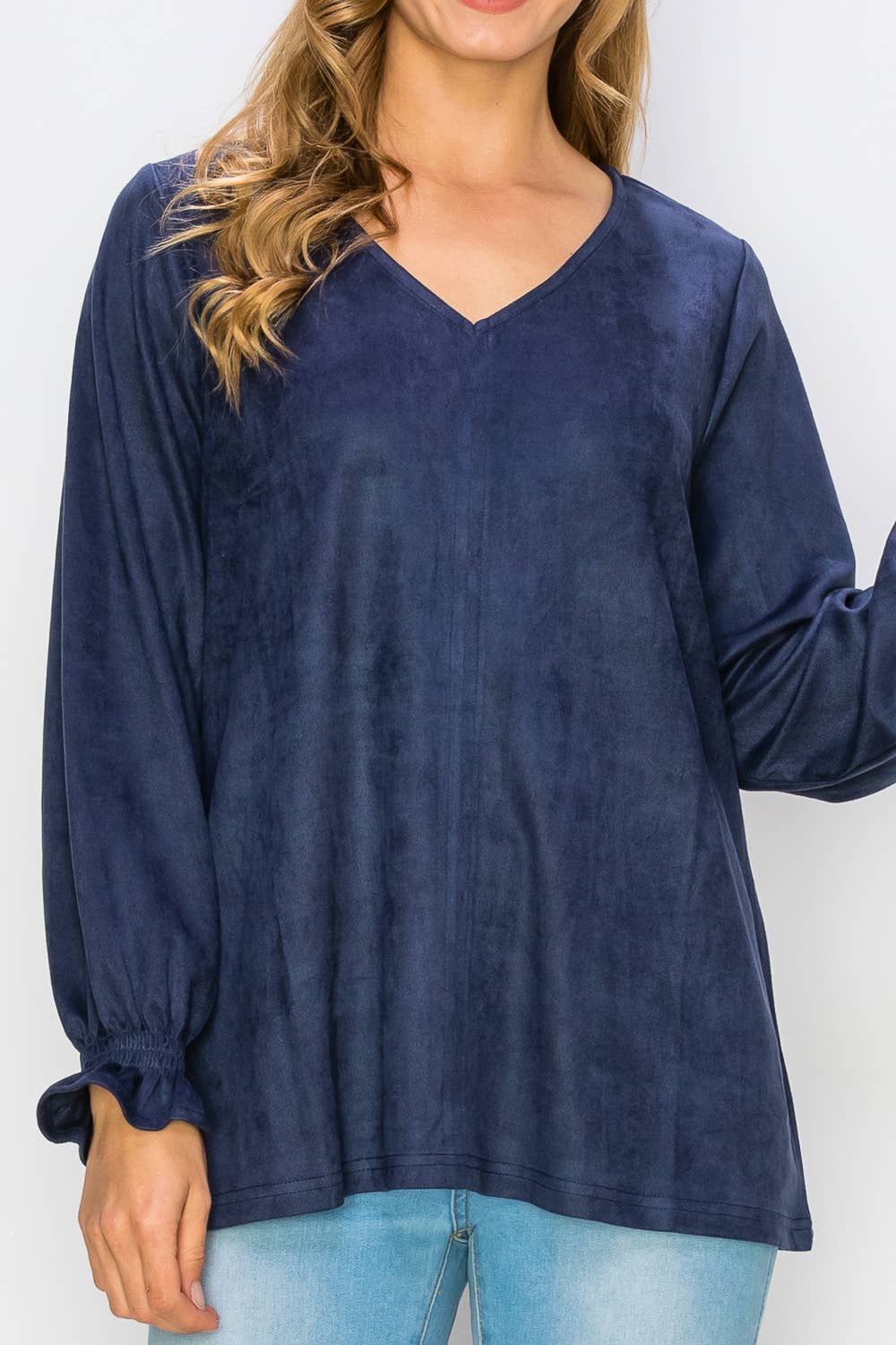 Joh Apparel - Wholesale Blouse - Women's - Abigail Stretch Suede Top32