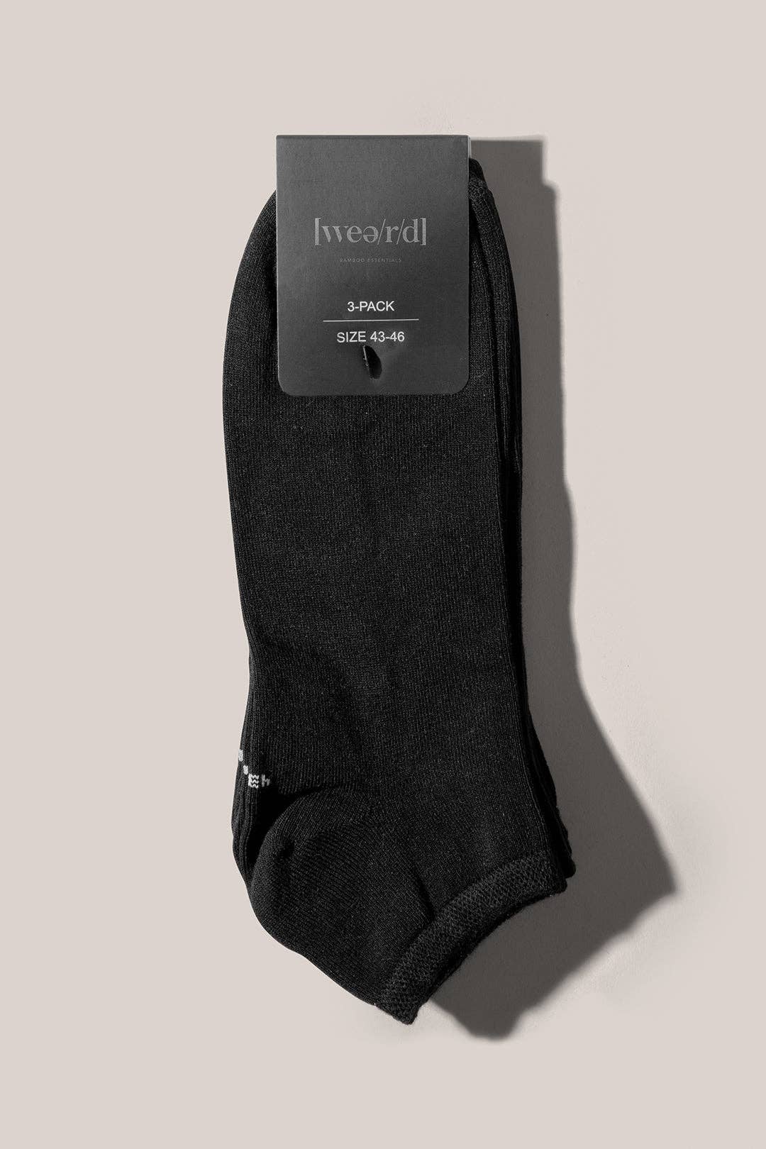 Weard AB - Vente Chaussettes – unisexe - Best Socks Ever - coupe basse | Paquet de 3 - noir2