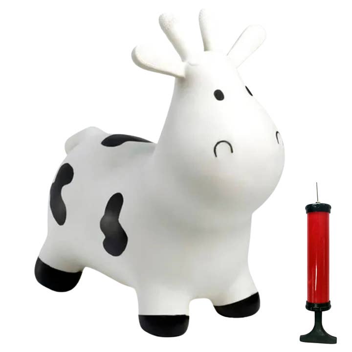 Happy Hopperz WHITE COW- Space Hopper For Little People for wholesale by Happy Hopperz
