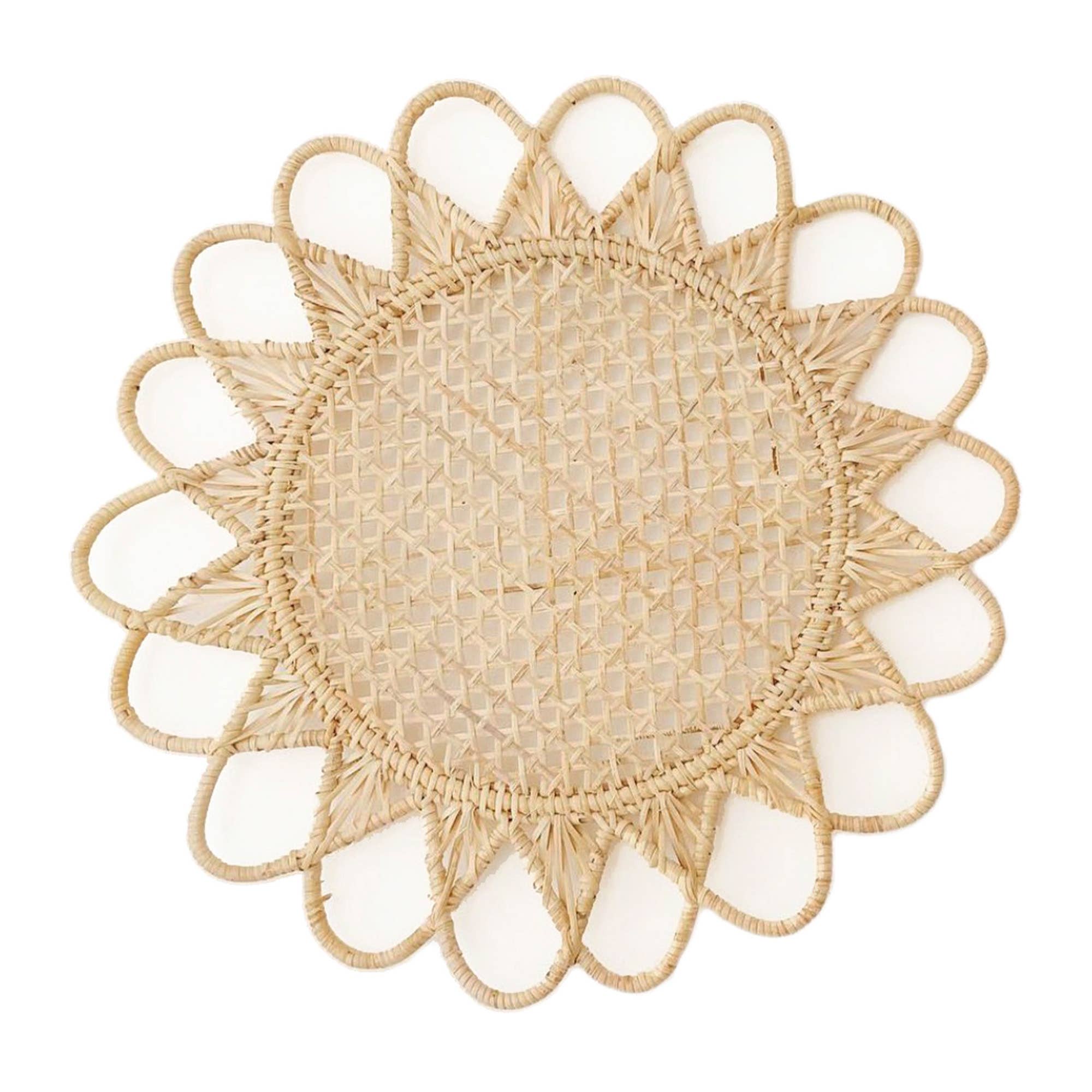 Bali Harvest - Wholesale Placemat - Rattan Placemat (Sunflower) - Woven Wicker Straw Charger0