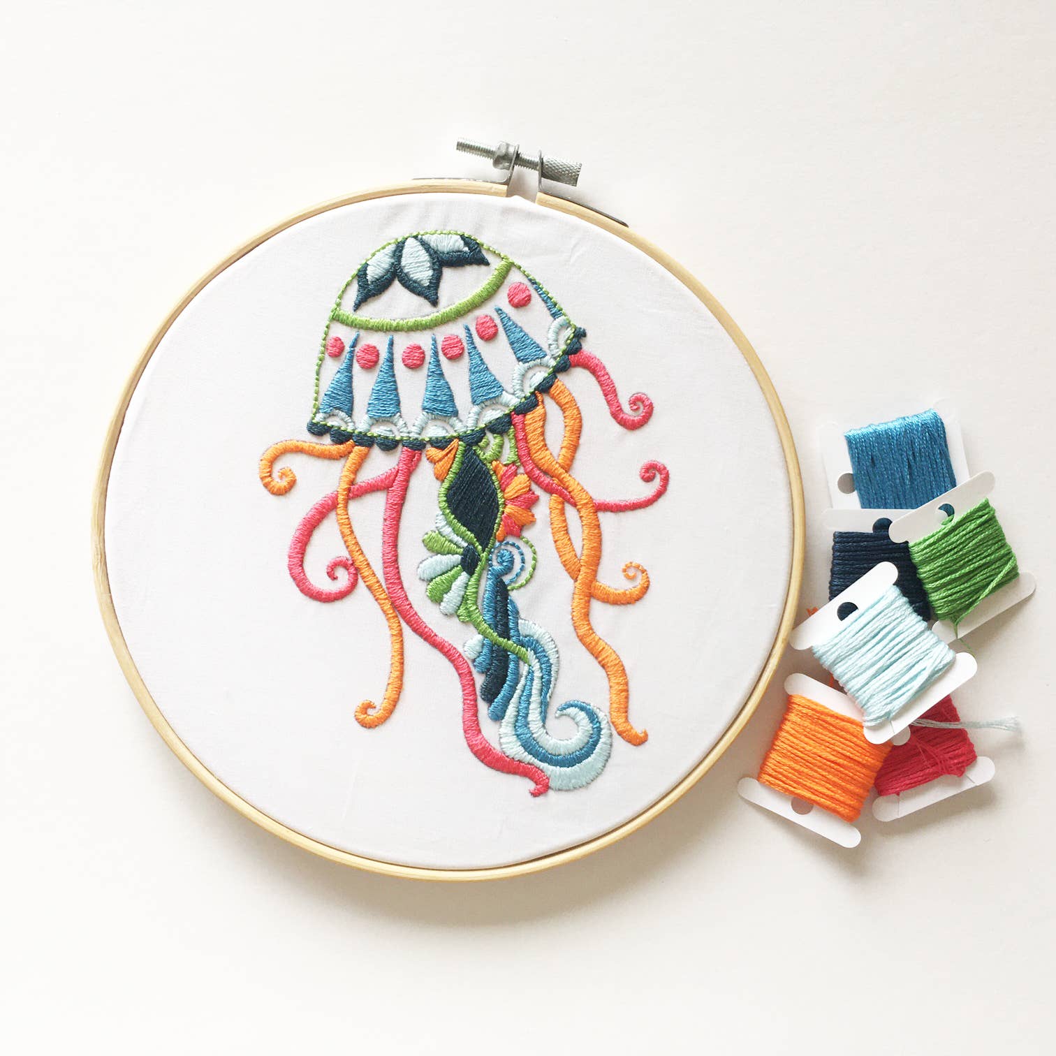Cinnamon Stitching - Wholesale Embroidery/Cross Stitch Supplies - Jellyfish Embroidery Kit3