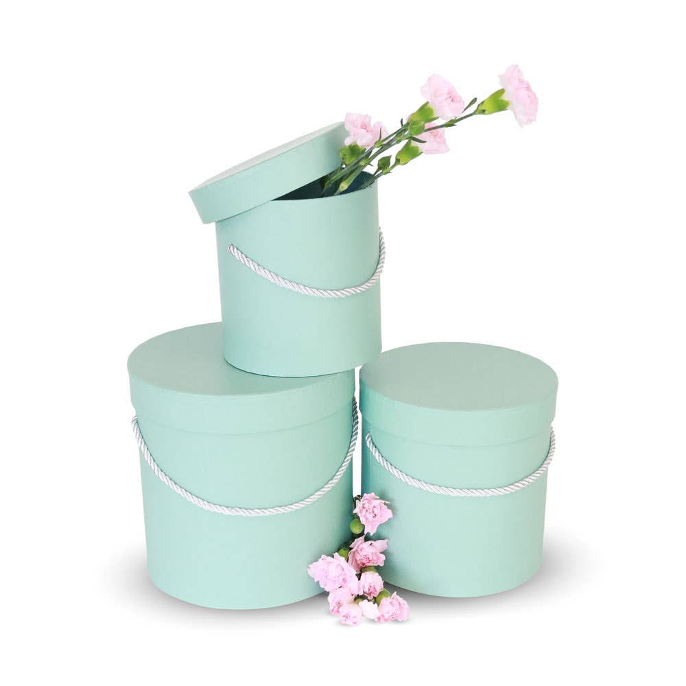 UNIKPACKAGING – wholesale Gift box – Set of 3 Round Flower Boxes with Lids – Gift Packaging7