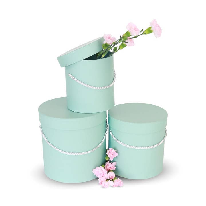 UNIKPACKAGING – wholesale Gift box – Set of 3 Round Flower Boxes with Lids – Gift Packaging7