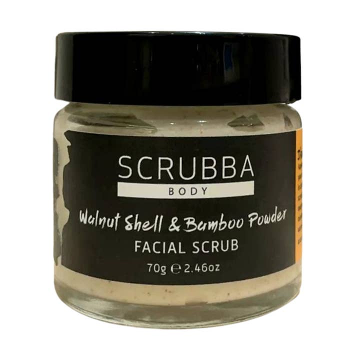 Walnut & Bamboo Facial Scrub for wholesale by Scrubba Body