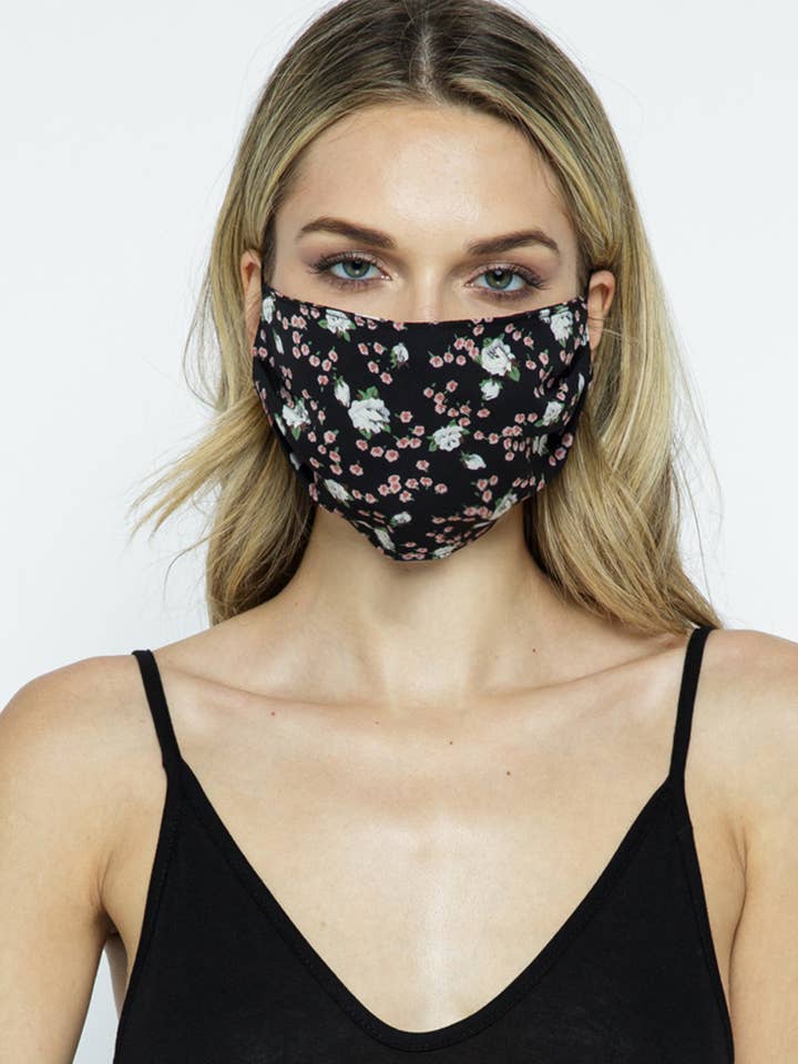 Floral Print Washable Reusable Face Mask for wholesale by Bloidy