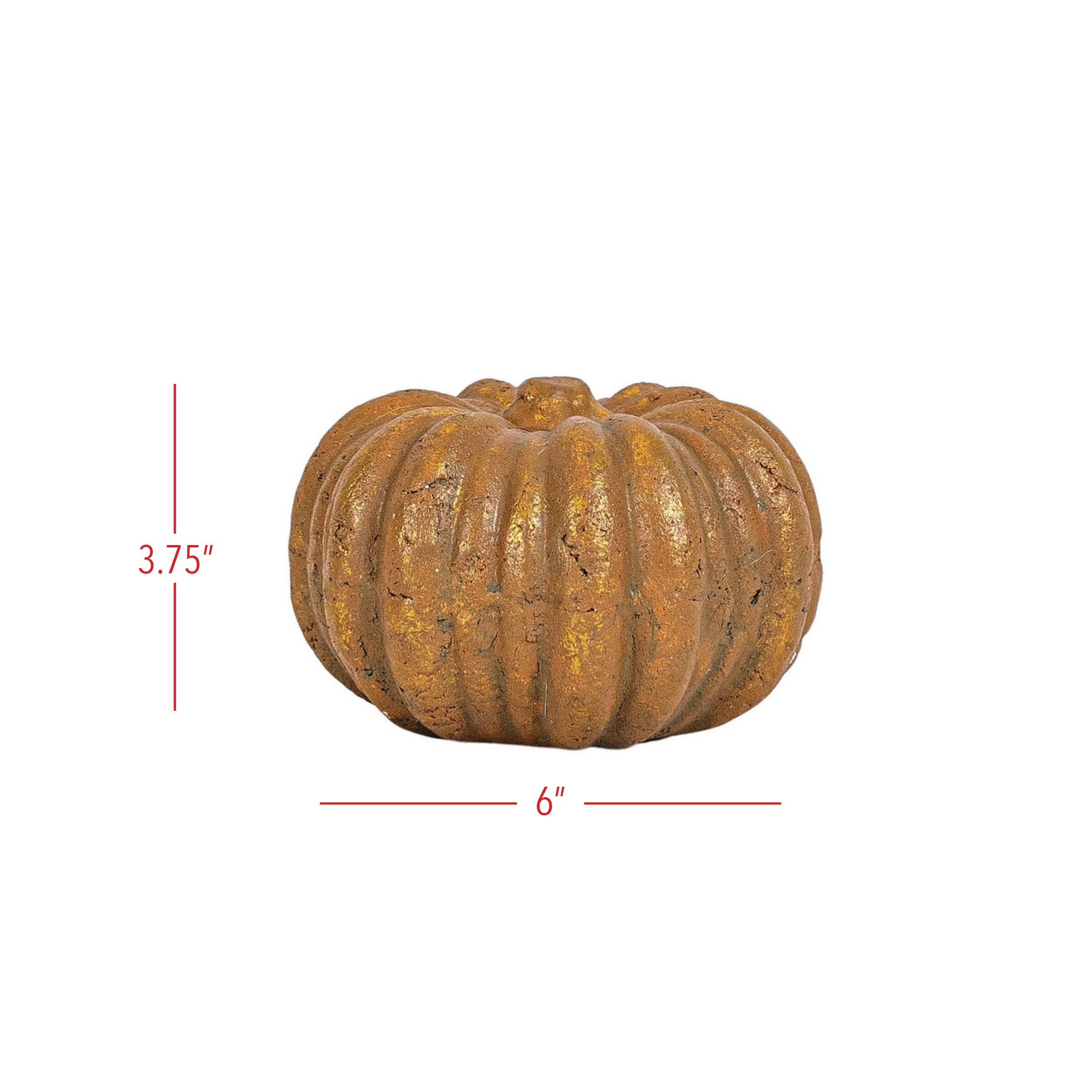 Foreside Home & Garden - Wholesale Decorative Tabletop Object - Mae Terracotta Decorative Pumpkin Fall Decor6