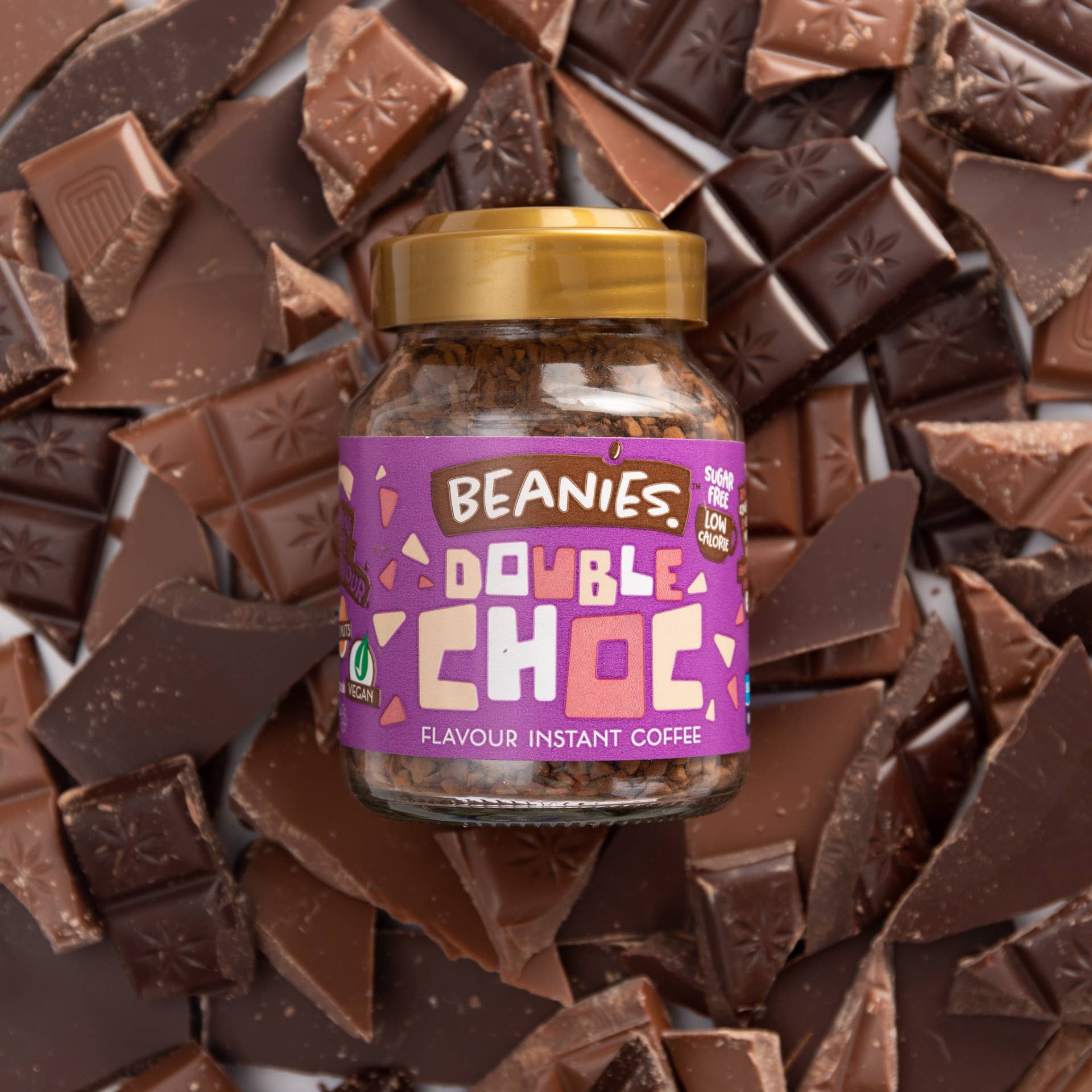 Beanies The Flavour Co. Ltd - Vente Cafés/expressos instantanés - Beanies café instantané saveur double chocolat 50 g1
