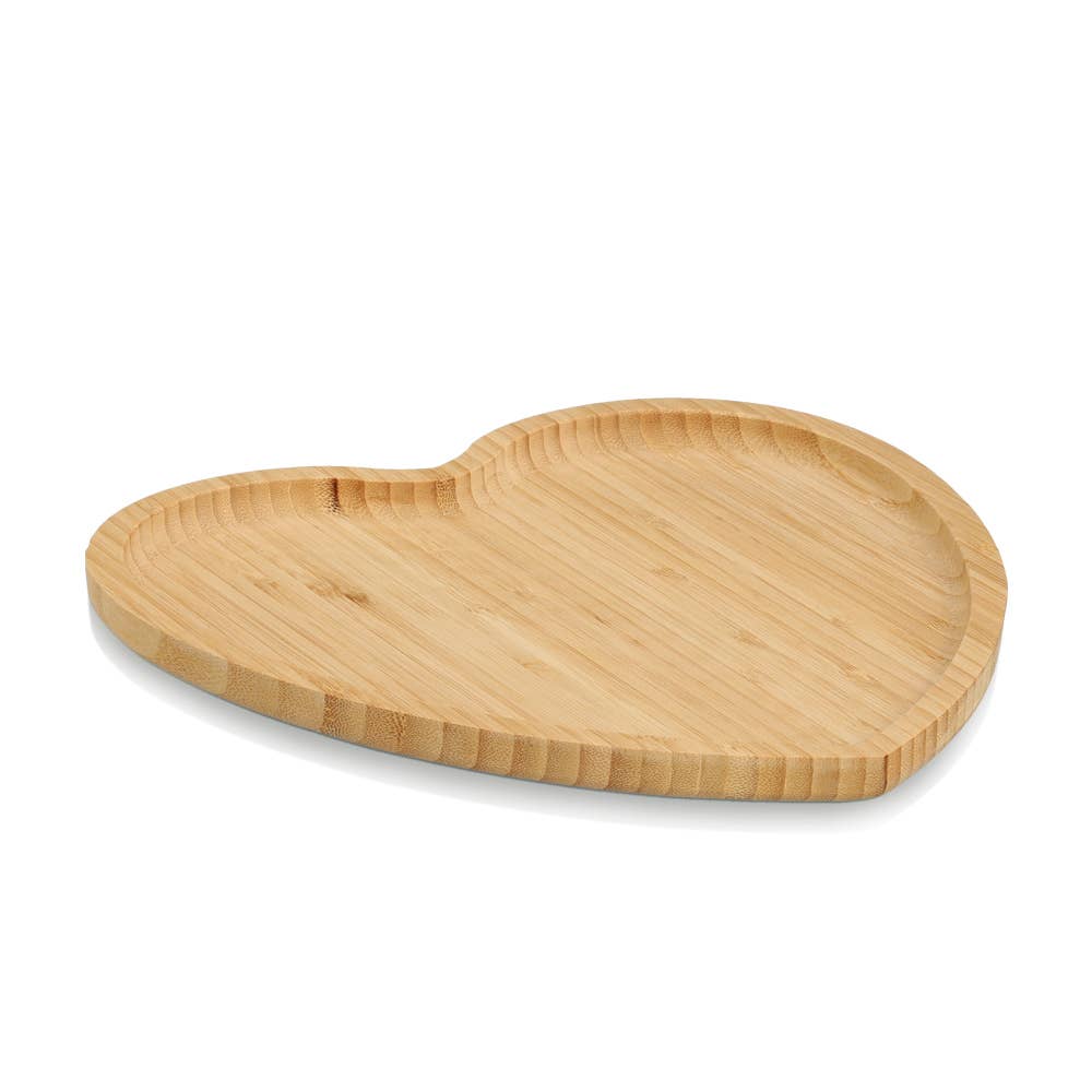 lysebrun Serveringsbakke "Hjerte", Bambus 100% FSC for engroshandel på Faire5
