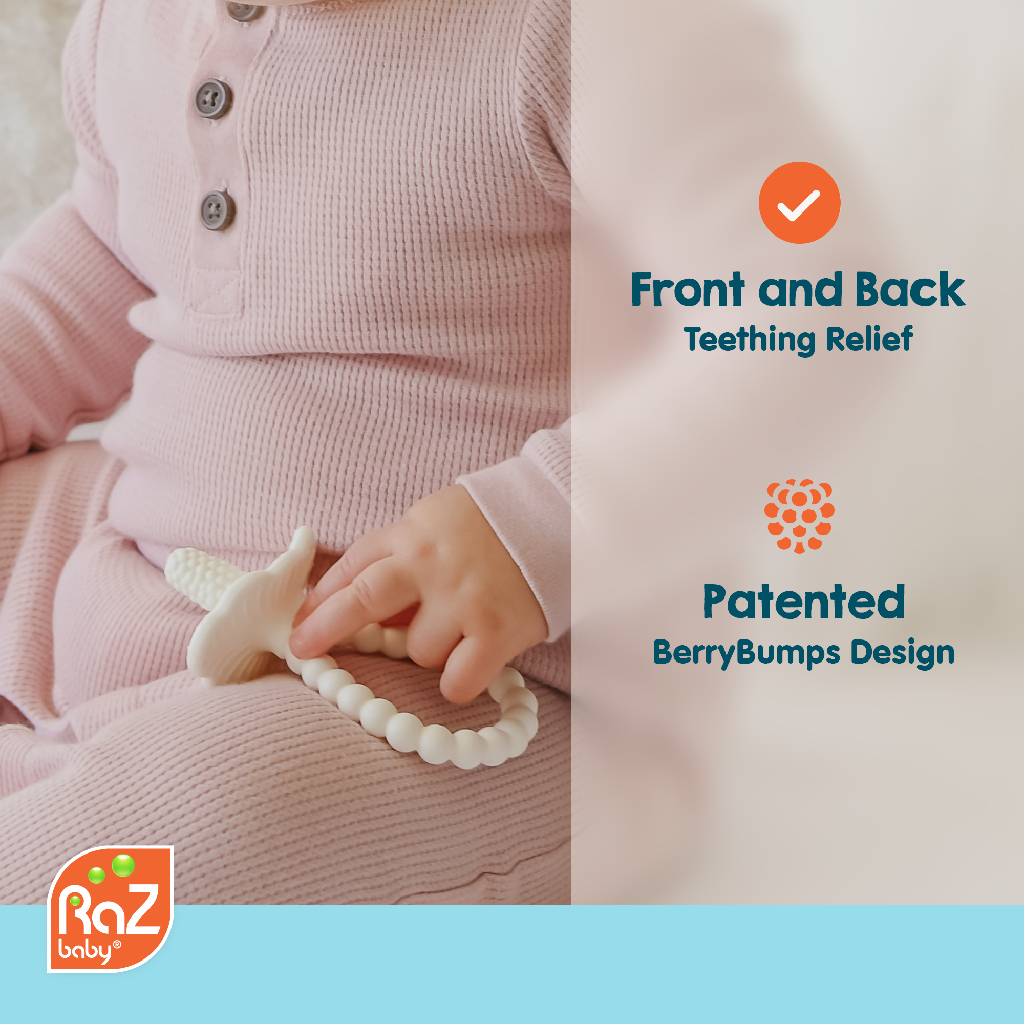 RaZbaby - Venta al por mayor Mordedor - Bebés - Mordedor de silicona RazBerry Plus9