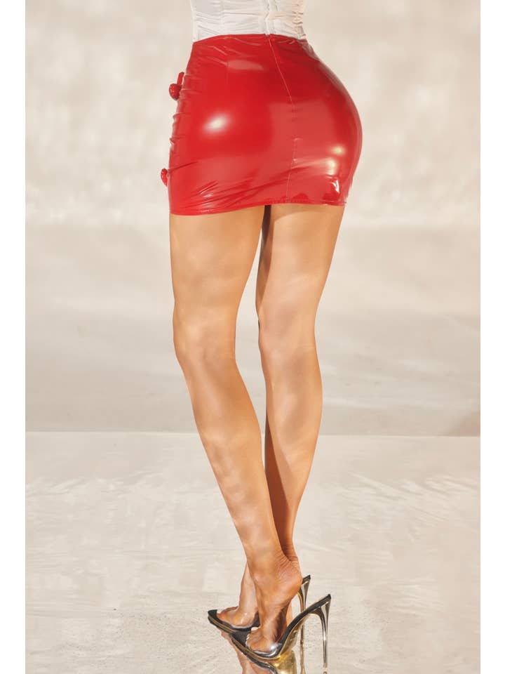 WFFS – wholesale Skirt – Women’s – Viral PU Heart Mini Skirt2