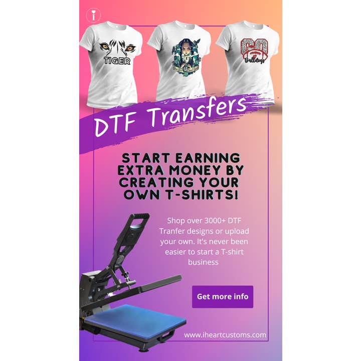 iHeartCustoms - Wholesale Sublimation Transfer - "RN" Nurse Medical Professional DTF Transfer Film