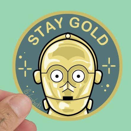 Stay Gold Klistermärke för wholesale av La Barbuda - No U.S. custom fees