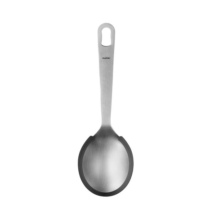 Riso Rice Spoon, Stainless Steel/Silicone, Grey for wholesale by Moha
