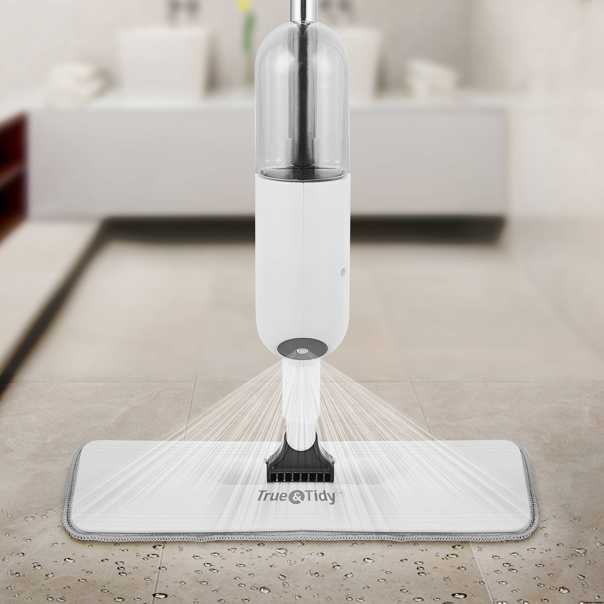 True & Tidy - Vente Serpillères - Ensemble de balai pulvérisateur avec réservoir rechargeable de luxe17