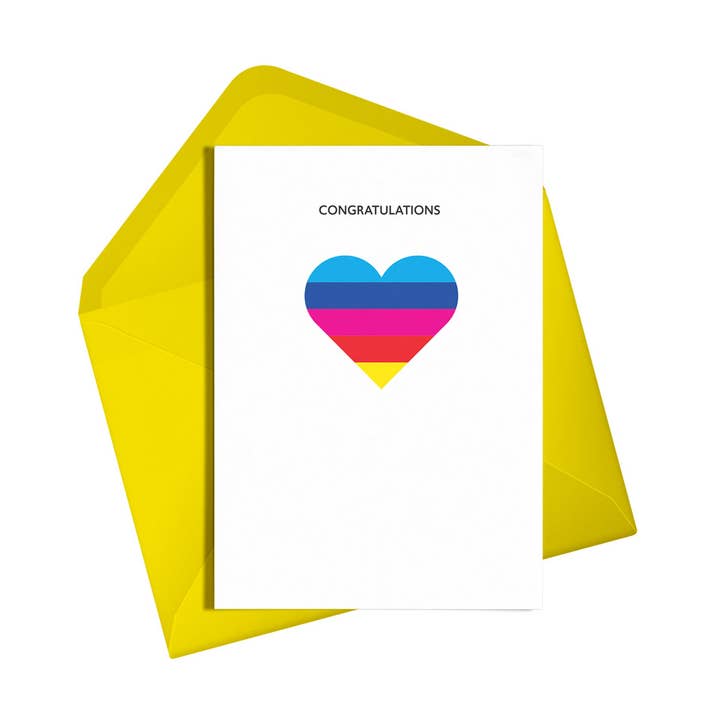 Congratulations Card | Rainbow | Wedding | Engagement Card for wholesale by Alphablots