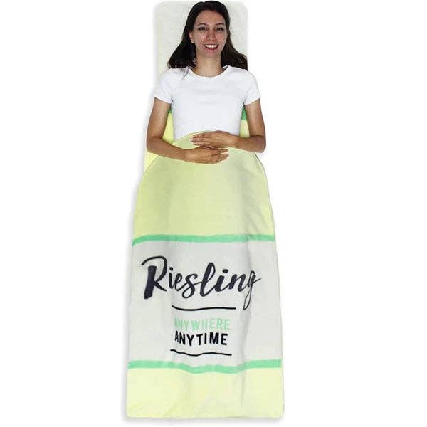 Plush Ultra-Soft Fleece Snuggle-in Sleeping Bag Blanket for Lounging On The Couch (Wine Riesling) for wholesale by Gilbin