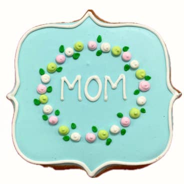 Decorated "Mom" Frame With Flowers for wholesale by The Frosted Baker