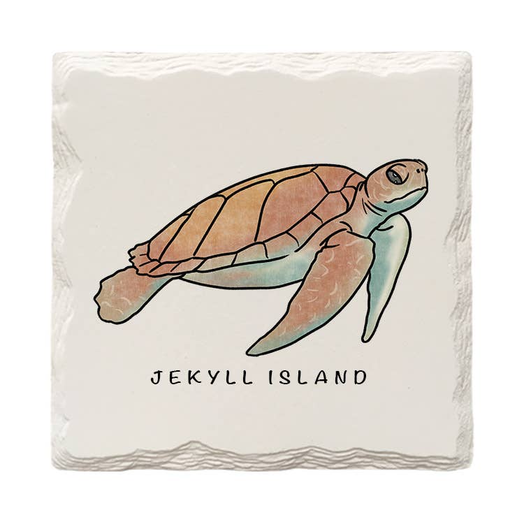 The Doodle Brand - Wholesale Coasters - Customizable Loggerhead Turtle | Hand-Drawn | Drink Coaster0