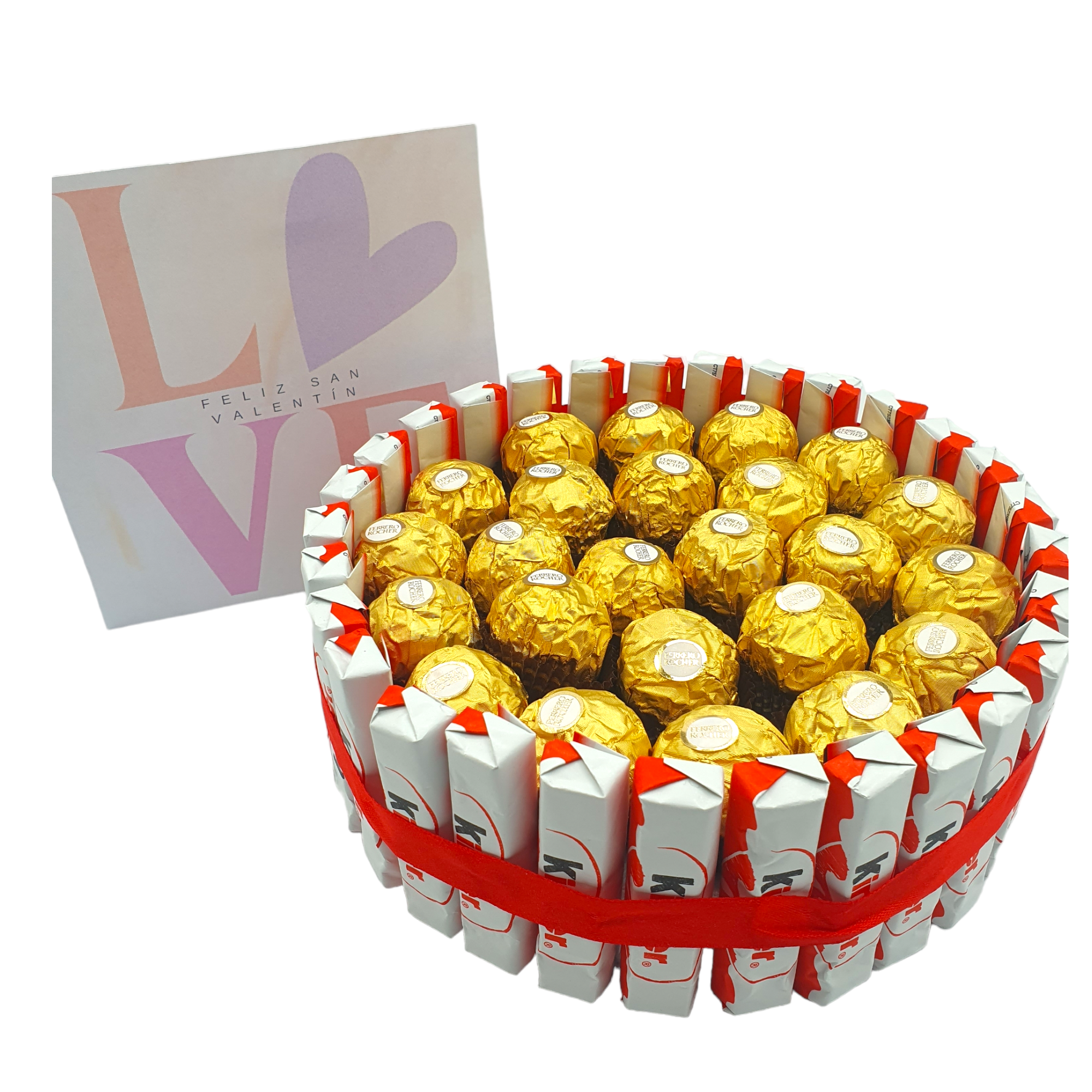 IAMI - Wholesale Chocolate Box - Ferrero Rocher Cake + Sweet Rose: Valentine's Day Gift1