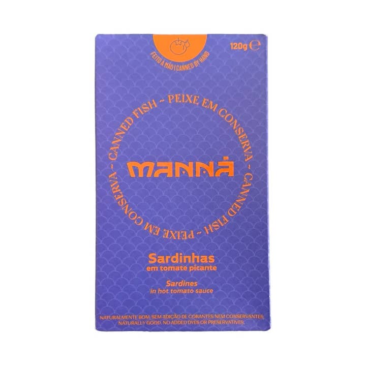 Tin Can Fish ( BELA, Cantara, Mar, Porthos, Varina ) - Wholesale Tinned Fish - Manná Sardines in Hot Tomato Sauce - 6 Pack0