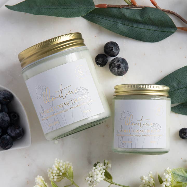Blueberry & Vanilla Candle 8oz for wholesale by Staygroundedco