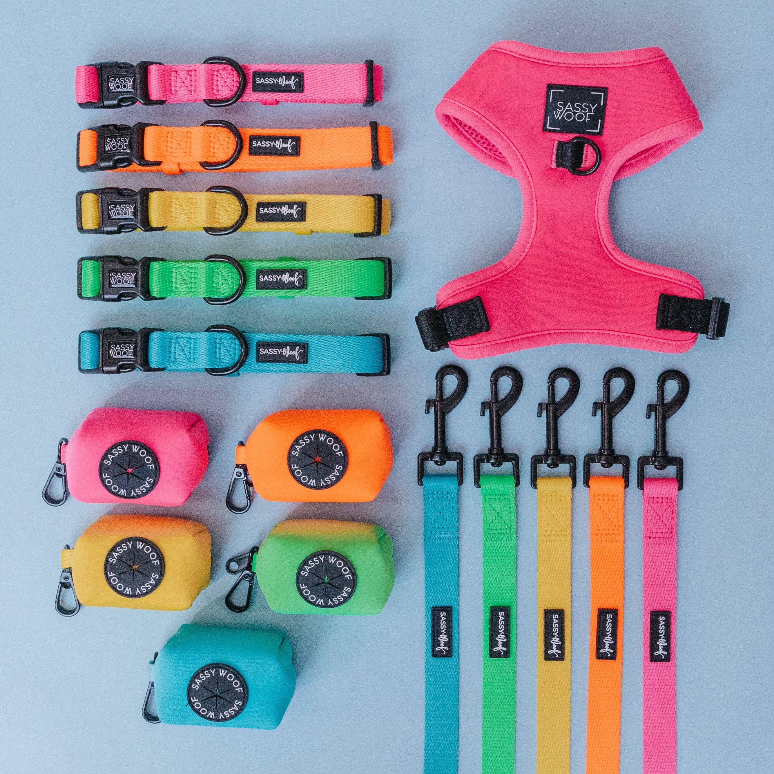 SASSY WOOF - Wholesale Pet Harness - Dog - Dog Adjustable Harness - Neon Pink4