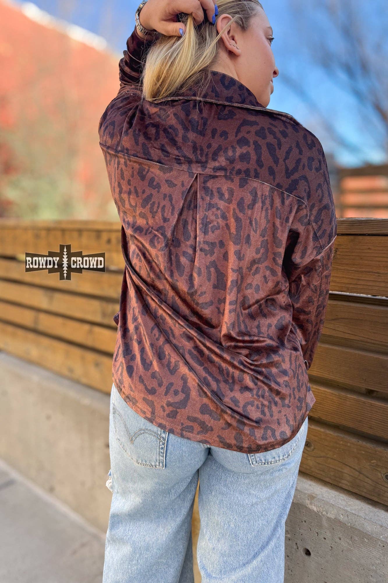 Rowdy Crowd Clothing - Wholesale Overhemd met knopen - Dames - Luipaard Dame Blouse met Knopen2