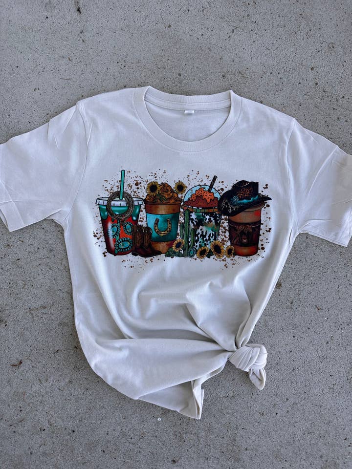 Western Coffee Tee pour la vente par Burning River Ranch