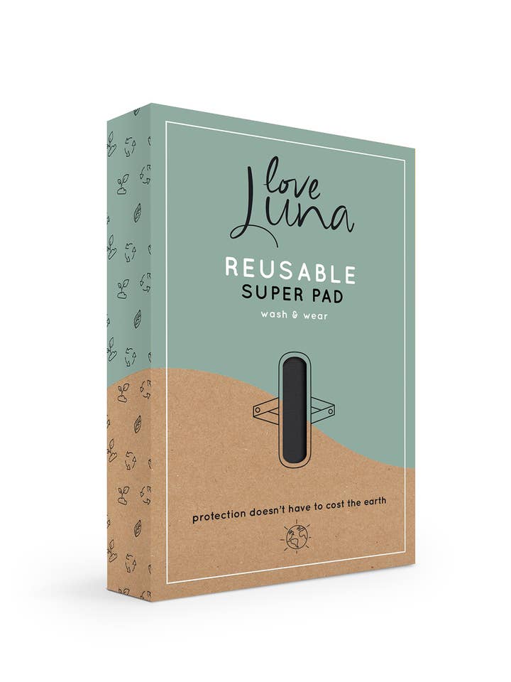 Noir Super Pad réutilisable Love Luna en vente sur Faire3