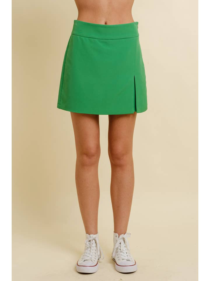 Cloud Ten - Wholesale Skort - Women's - CP9168AA - HIGH WAISTED FRONT SLIT HEM SKORT3