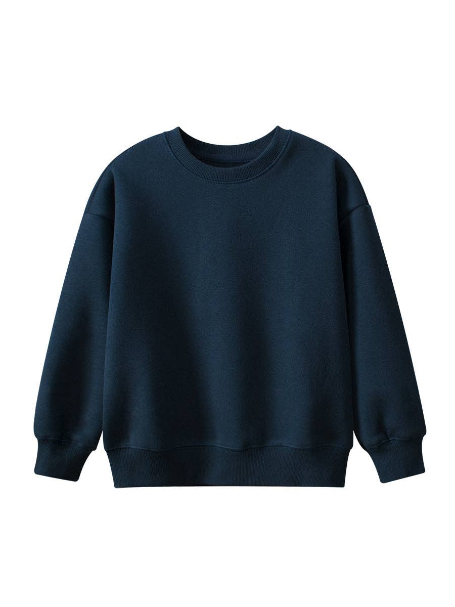 MyKids-USA® – Sweatshirt - Crianças por atacado – Chegada Bebé Crianças Camisola Lisa de Cor Sólida com Gola Redonda e Mangas Compridas Quente e Confortável6