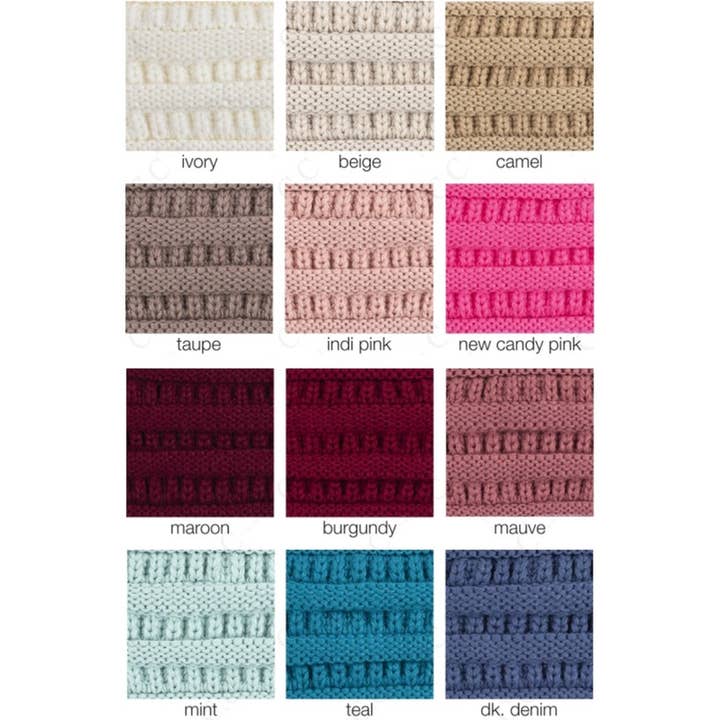 Suzie Q USA - Wholesale Fashion Headband - Women's - C.C Solid Ribbed Head Wrap10