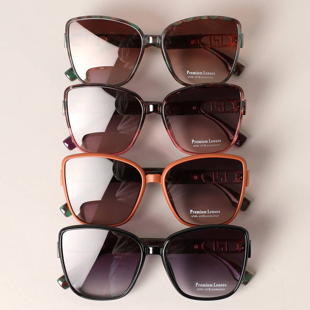  ASSORTED COLOR Thin Multicolored Frame Large Lenses Sunglasses for wholesale on Faire2