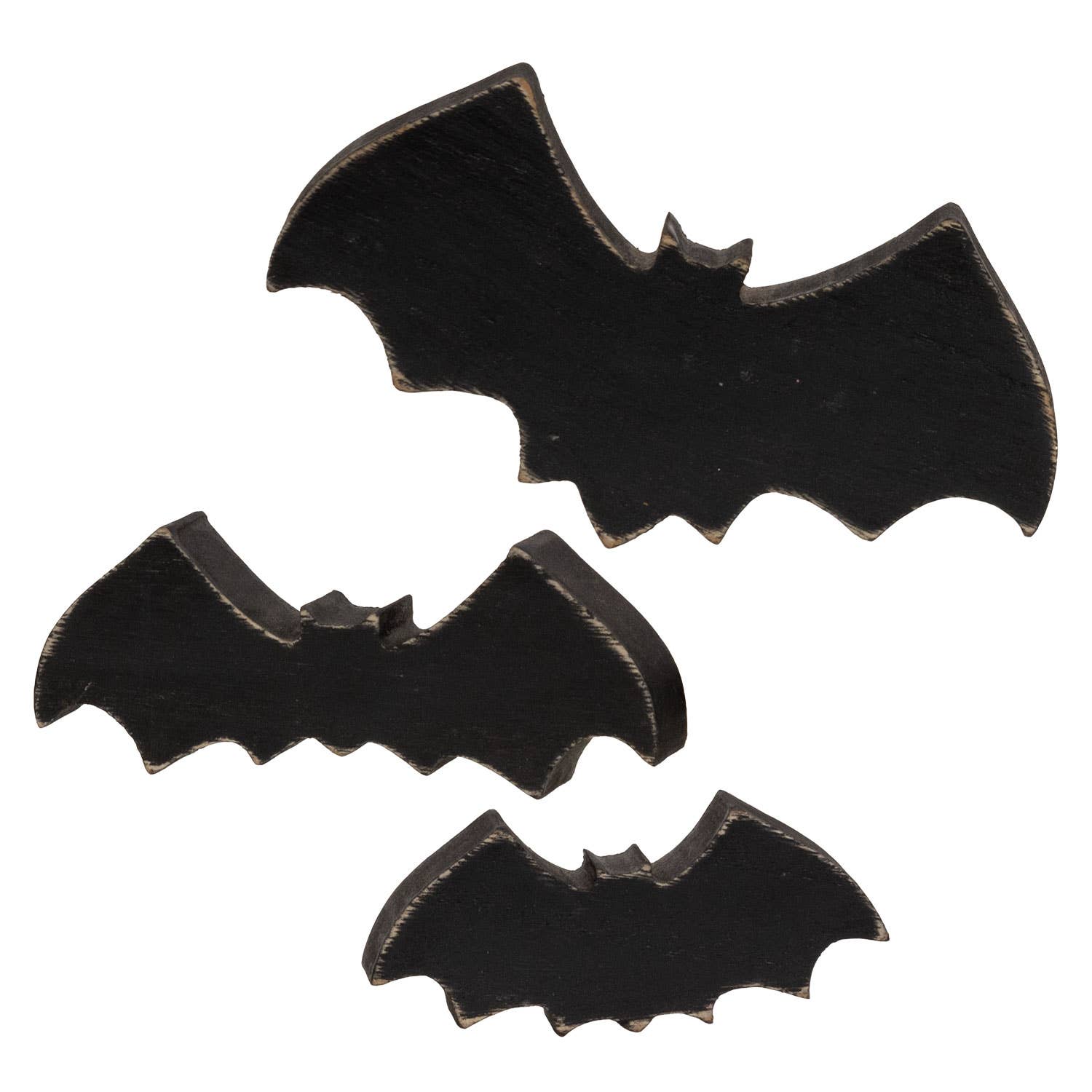 The Hearthside Collection - Wholesale Decorative Tabletop Object - 3/Set, Wooden Bat Chunky Sitters0