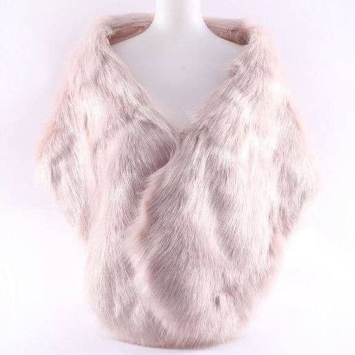 Diacly - Wholesale Fur/Faux Fur Coat - Women's - Over Size Faux Felt Fur Scarf Shawl Wrap5