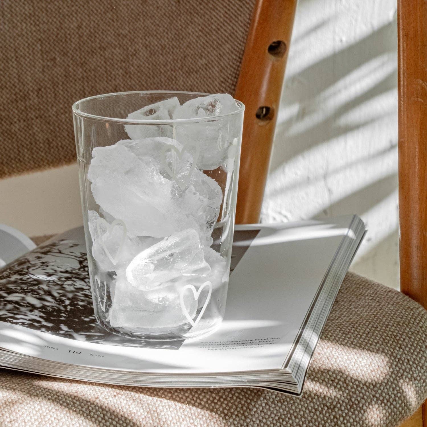 Eulenschnitt - Wholesale Drinking Glass/Cup - Drinking glass hearts white (VE = 6 pcs)4