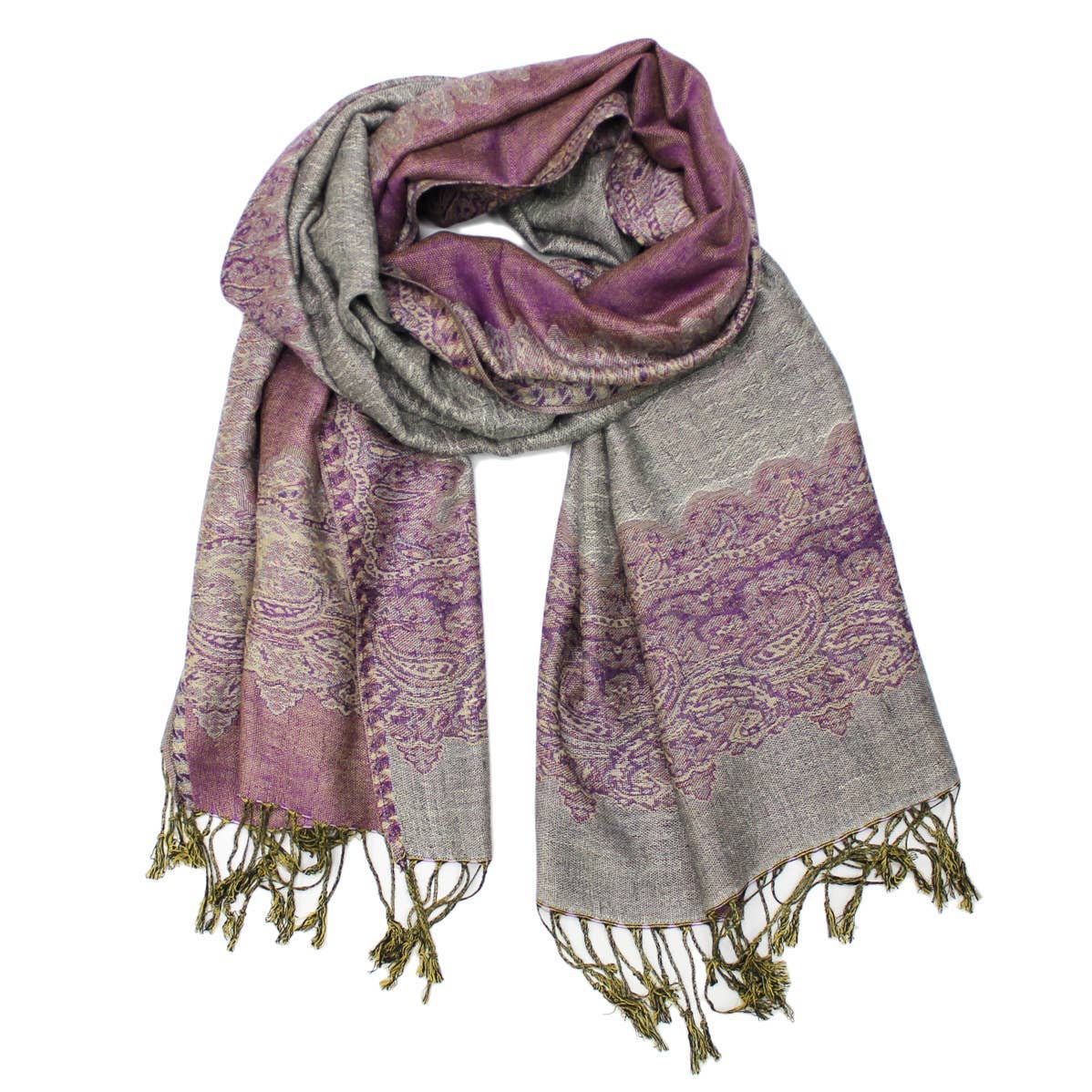 Cap Zone - Wholesale Scarf - Women's - Luxury Delicate Paisley Versatile Wrap Faux Pashmina5