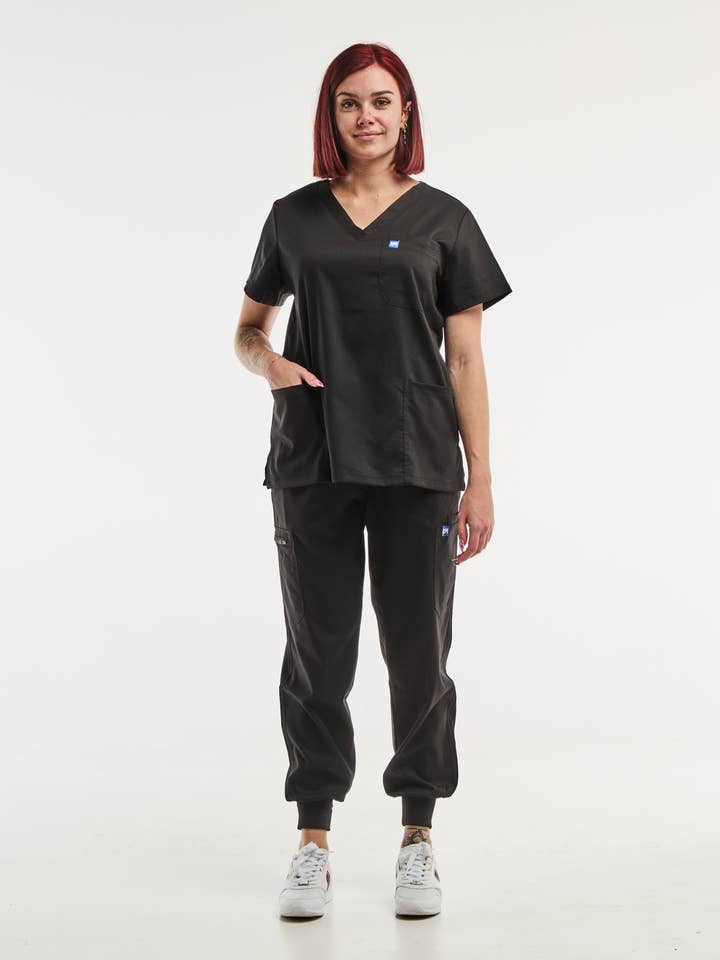 EMMA Jogger - Roupa médica - Mulher - Preto por atacado de AELIN