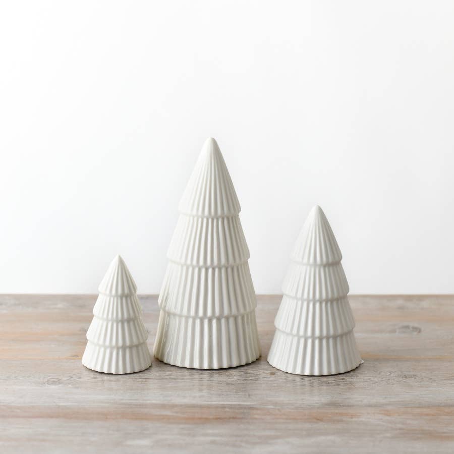 Gainsborough Giftware x Portland Living - Wholesale Christmas Decoration - Matte White Tree Ornament, 17cm3