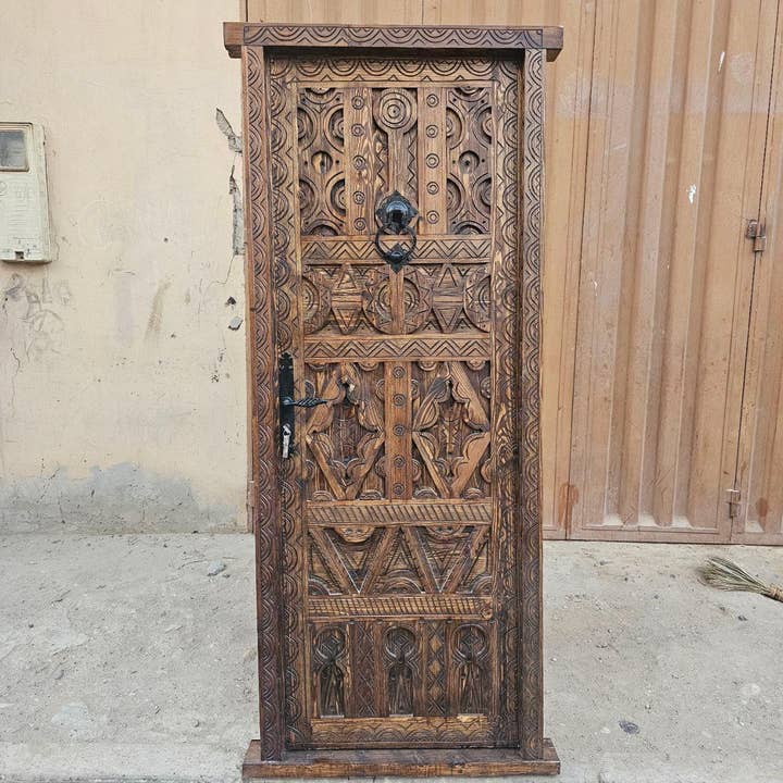 Porte Unique Vintage Faite à la Main pour la vente par Atlasmusecrafts LLC